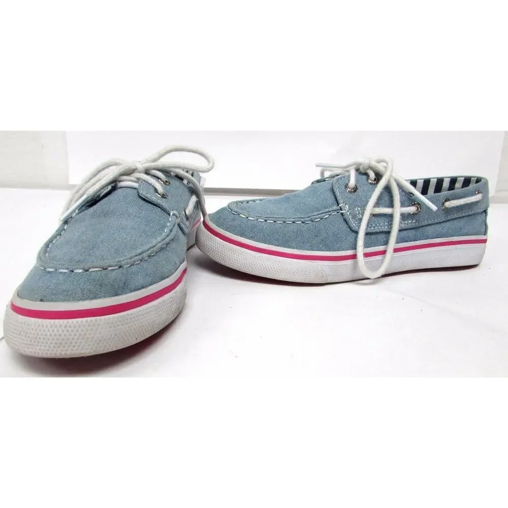 Sperry Top Sider Bahama Denim childs size 3.0 M shoes comfort girls shoes